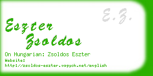 eszter zsoldos business card